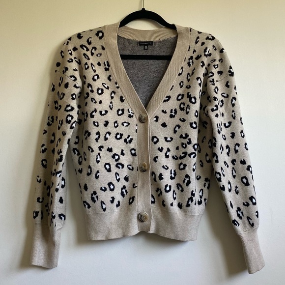 Dynamite Leopard Knit Button Down Cardigan - Picture 2 of 5